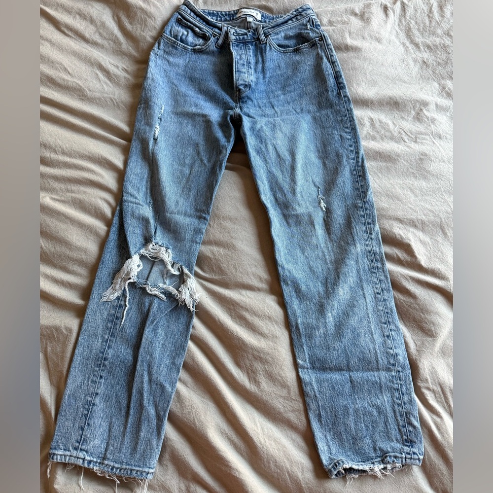 Abercrombie Curve Love High-Rise Dad Jeans